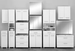 Spiegelschrank Pollet 60cm 3 Türen - weiß