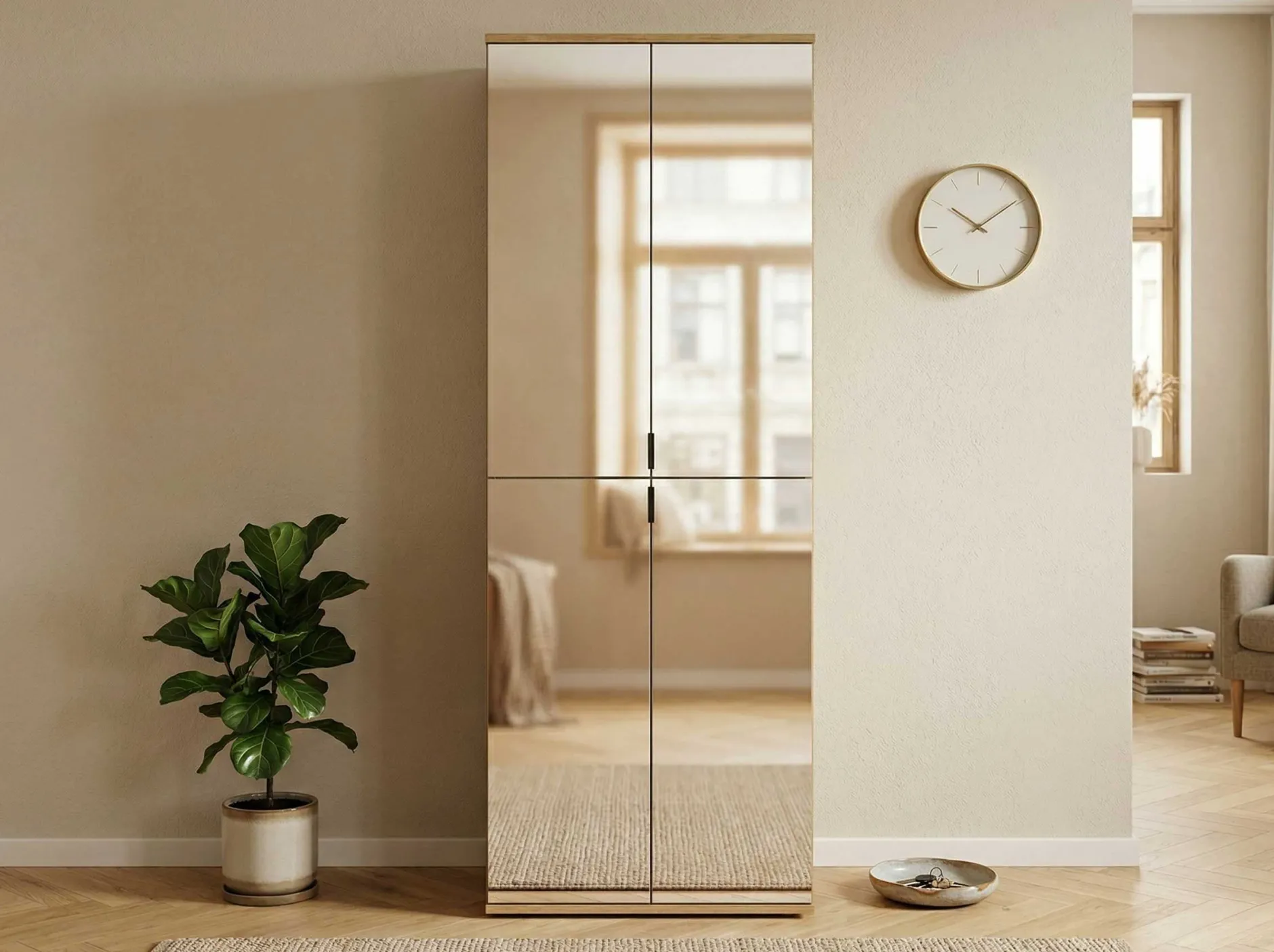 Spiegelschrank Projekt X Emob - Artisan Oak - 61x193x34 cm