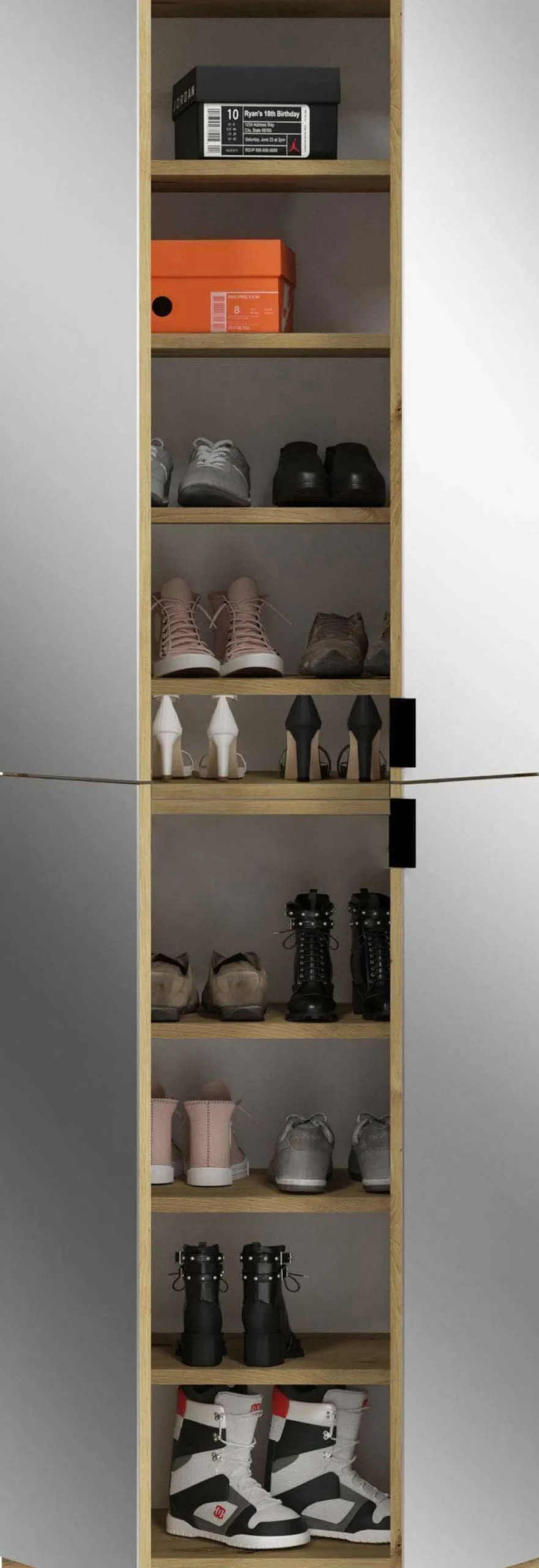Spiegelschrank Projekt X Emob - Artisan Oak - 61x193x34 cm
