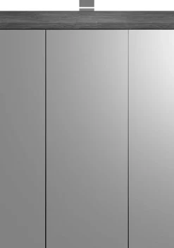 Spiegelschrank Scout Xonox - mit Beleuchtung - 60x79x18 cm - Smoke Silver/Weiß