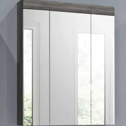 Spiegelschrank Scout Xonox - Rauchsilber/Weiß - 60x79x18 cm