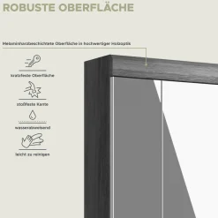 Spiegelschrank Scout Xonox - Rauchsilber/Weiß - 60x79x18 cm