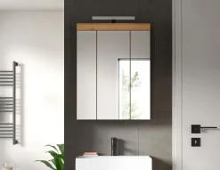 Spiegelschrank Scout Xonox - Sage Grün & Artisan Eiche - 60x79x18 cm