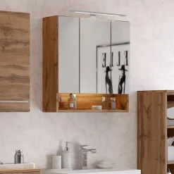 Spiegelschrank Sefa 60cm 3 Türen - Eiche wotan