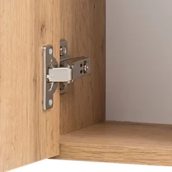 Spiegelschrank Vikas 100cm 3 Türen mit Beleuchtung - Eiche