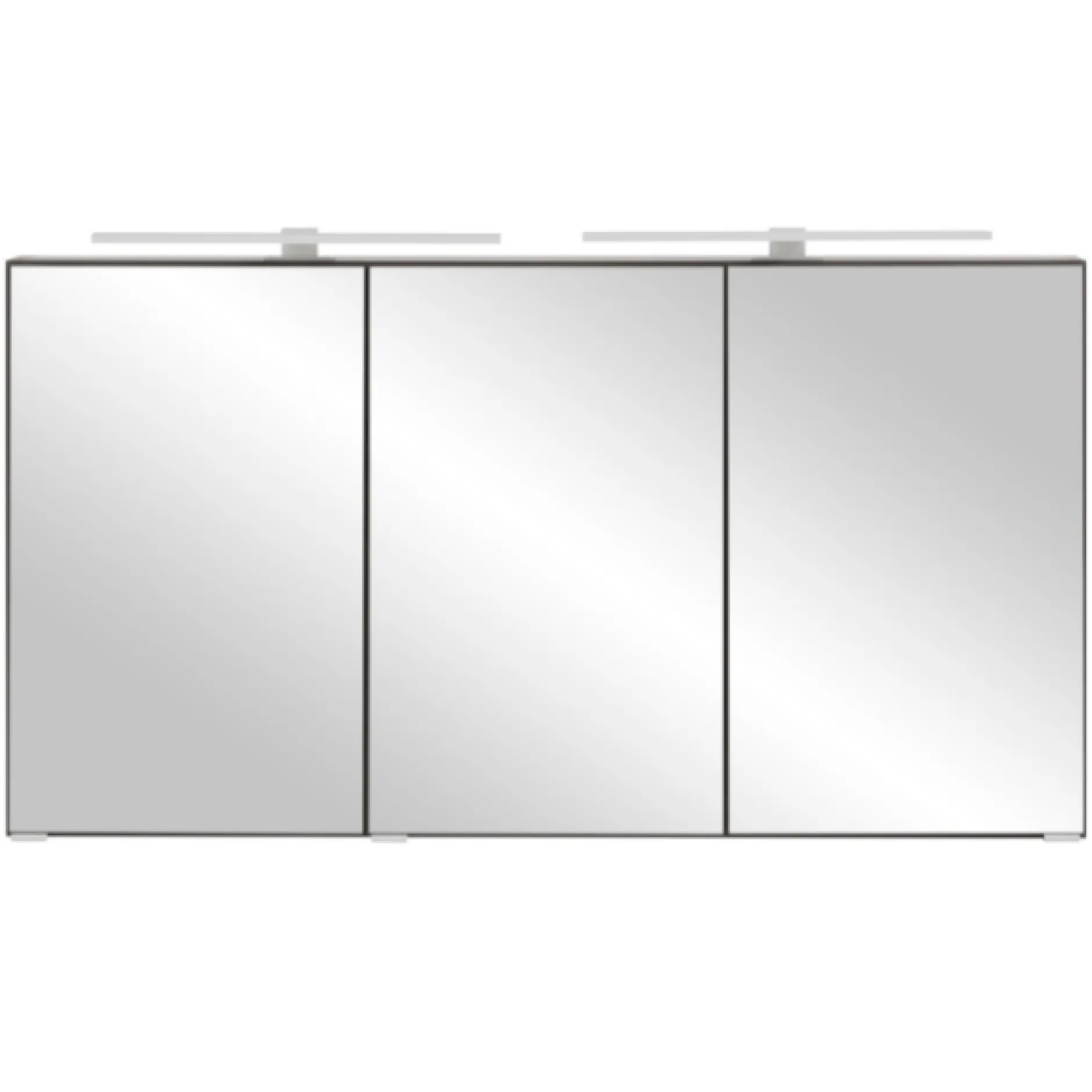 Spiegelschrank Vikas 120cm 3 Türen mit Beleuchtung - Eiche