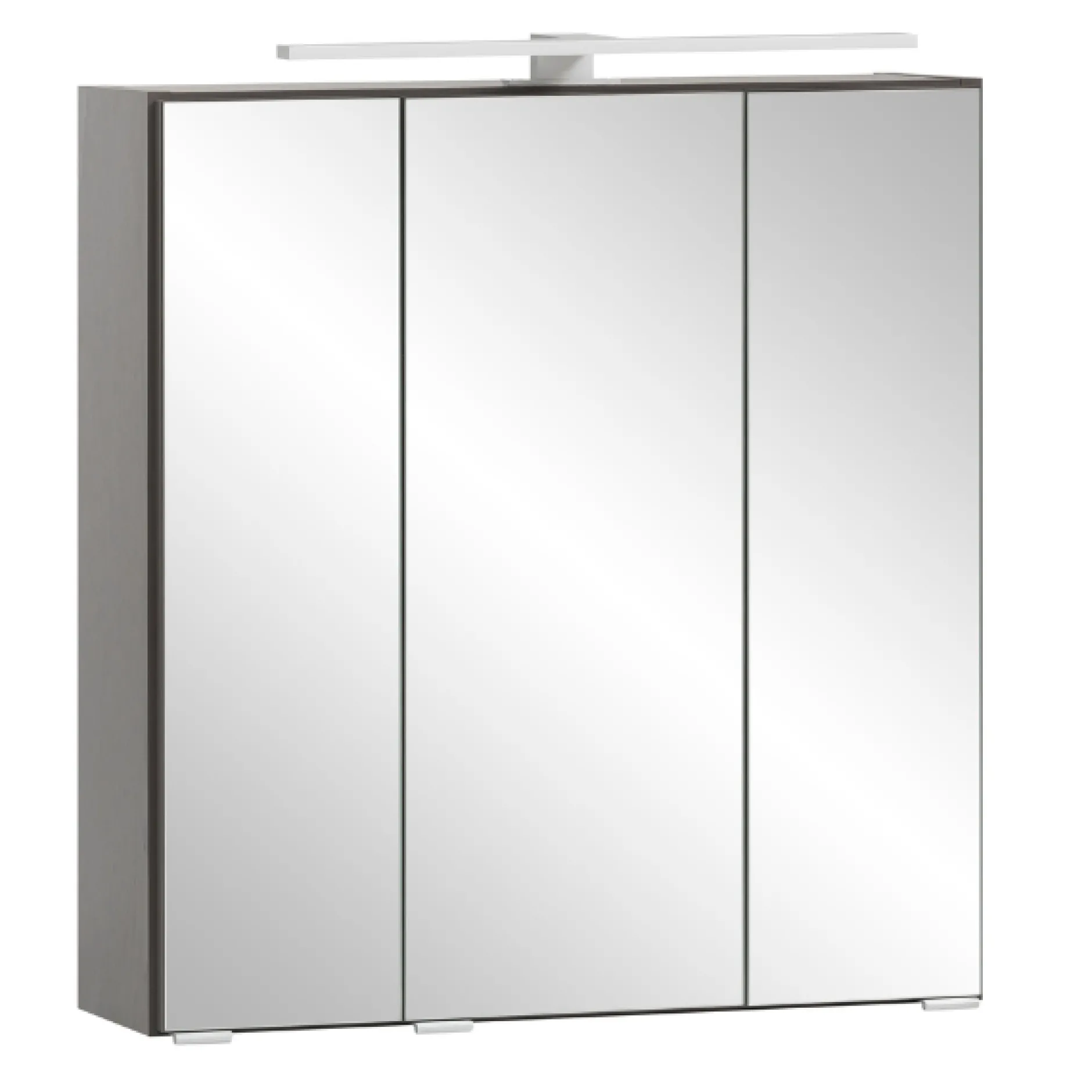 Spiegelschrank Vikas 60cm 3 Türen mit Beleuchtung - anthrazit