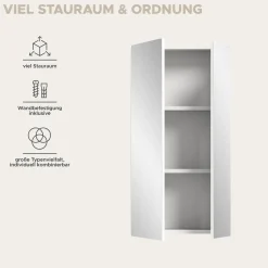Spiegelschrank Vira Xonox - Melamin Weiß - 60x77x18 cm