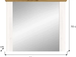 Spiegel Verona Xonox in Sibiu Lärche Imitation - 82x70x4 cm - Weiß/Natur