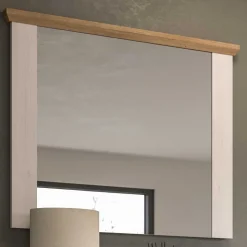 Spiegel Verona Xonox in Sibiu Lärche Imitation - 82x70x4 cm - Weiß/Natur