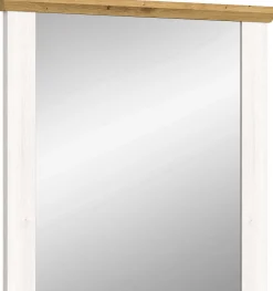 Spiegel Verona Xonox in Sibiu Lärche Imitation - 82x70x4 cm - Weiß/Natur