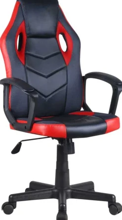 Spielstuhl Tiger - 57.5x65x102.5cm - verstellbar - drehbar - schwarz/rot