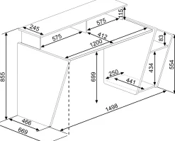 Spieltisch Yannick 150x70x85cm Spanplatte - anthrazit