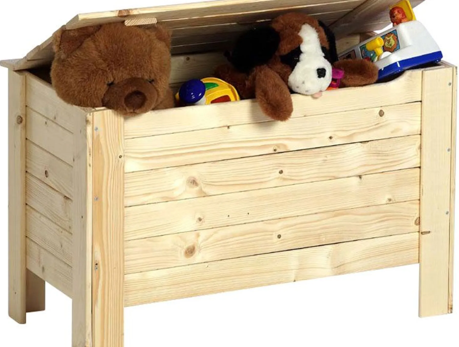 Spielzeugkiste Daisy aus Holz mit Deckel