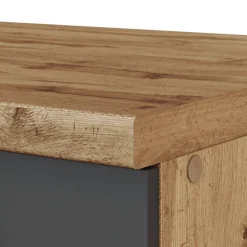 Spülenschrank Sorrella 100cm 2 Türen - Anthrazit/Eiche