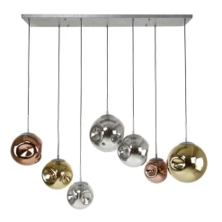 Stallone Hängeleuchte 145 cm-Gold,Kupfer,Chrom Glas