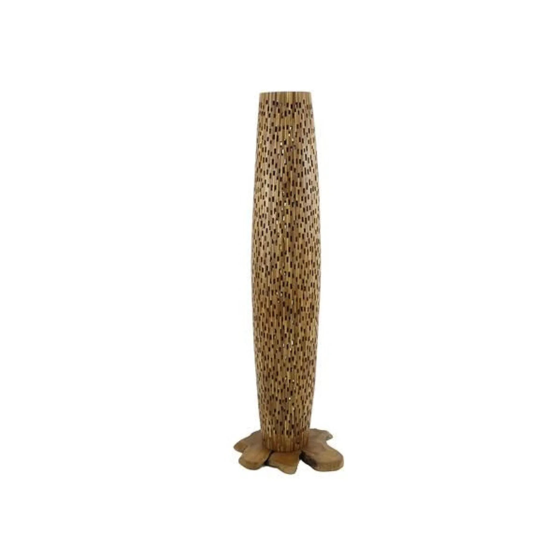 Stefanos Stehlampe 145 cm-recyceltes Teakholz