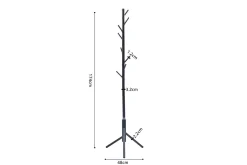 Steh-Garderobe Kassie | Ø48 x 174 cm | Schwarz / Metall