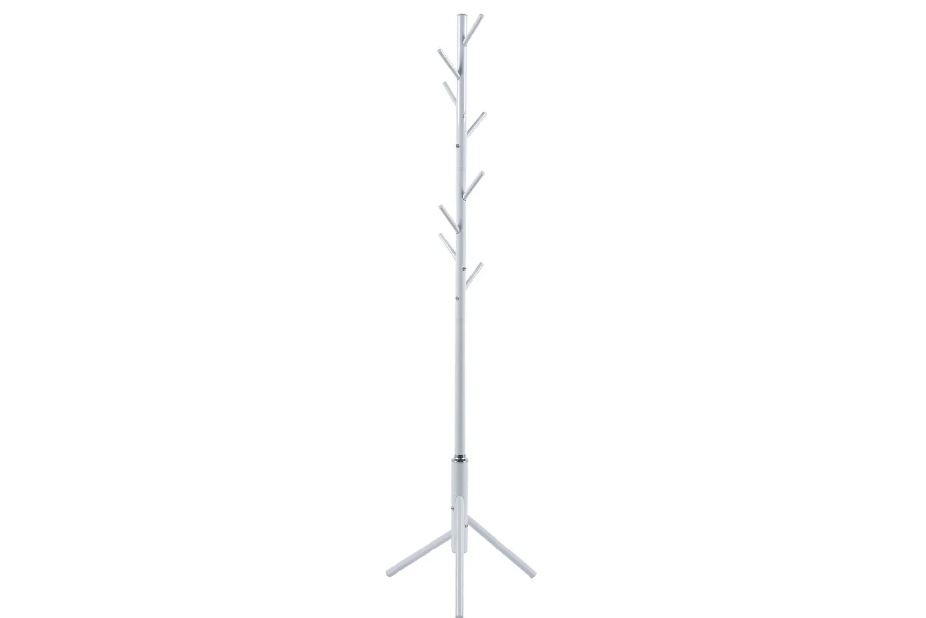 Steh-Garderobe Kassie | Ø48 x 174 cm | Weiß / Metall