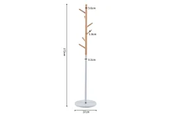 Steh-Garderobe Viola | Ø37 x 172 cm | Buche / Metall