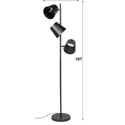 Stehleuchte Artus 3x Ø18 - anthrazit