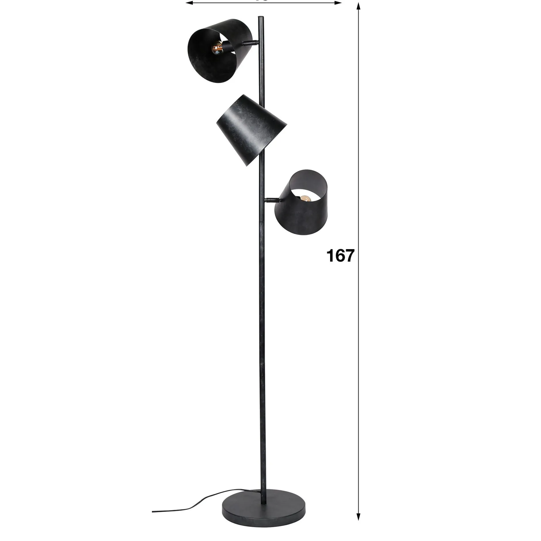 Stehleuchte Artus 3x Ø18 - anthrazit