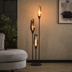 Stehleuchte Cocoon - Ø35x168cm - 3 Lampen - Glas