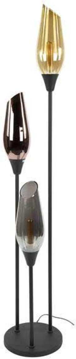 Stehleuchte Cocoon - Ø35x168cm - 3 Lampen - Glas