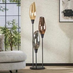 Stehleuchte Cocoon - Ø45x178cm - 3 Lampen - Glas