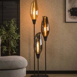 Stehleuchte Cocoon - Ø45x178cm - 3 Lampen - Glas