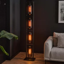Stehleuchte für 4 Lichtquellen Smirna-Artic schwarz