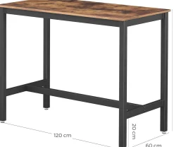 Stehtisch Isolde 120x60 industrial - braun/schwarz