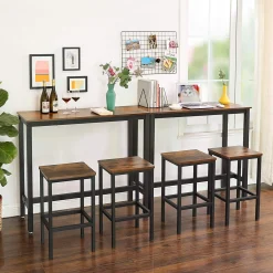 Stehtisch Isolde 120x40 industrial - braun/schwarz