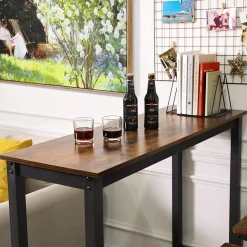 Stehtisch Isolde 120x40 industrial - braun/schwarz