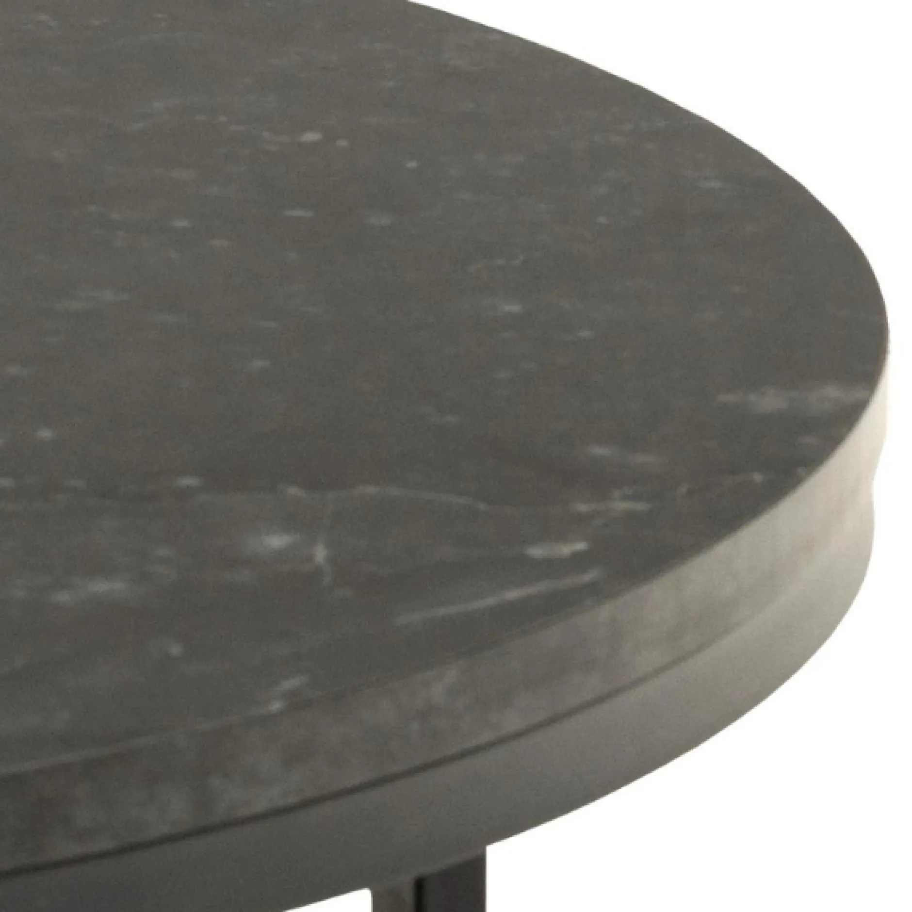 Stilvoller Spiro Couchtisch: Schwarze Marmorplatte, 80x40cm