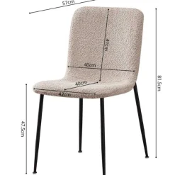 Stuhl Alice | 42 x 57 x 81,5 cm | Beige