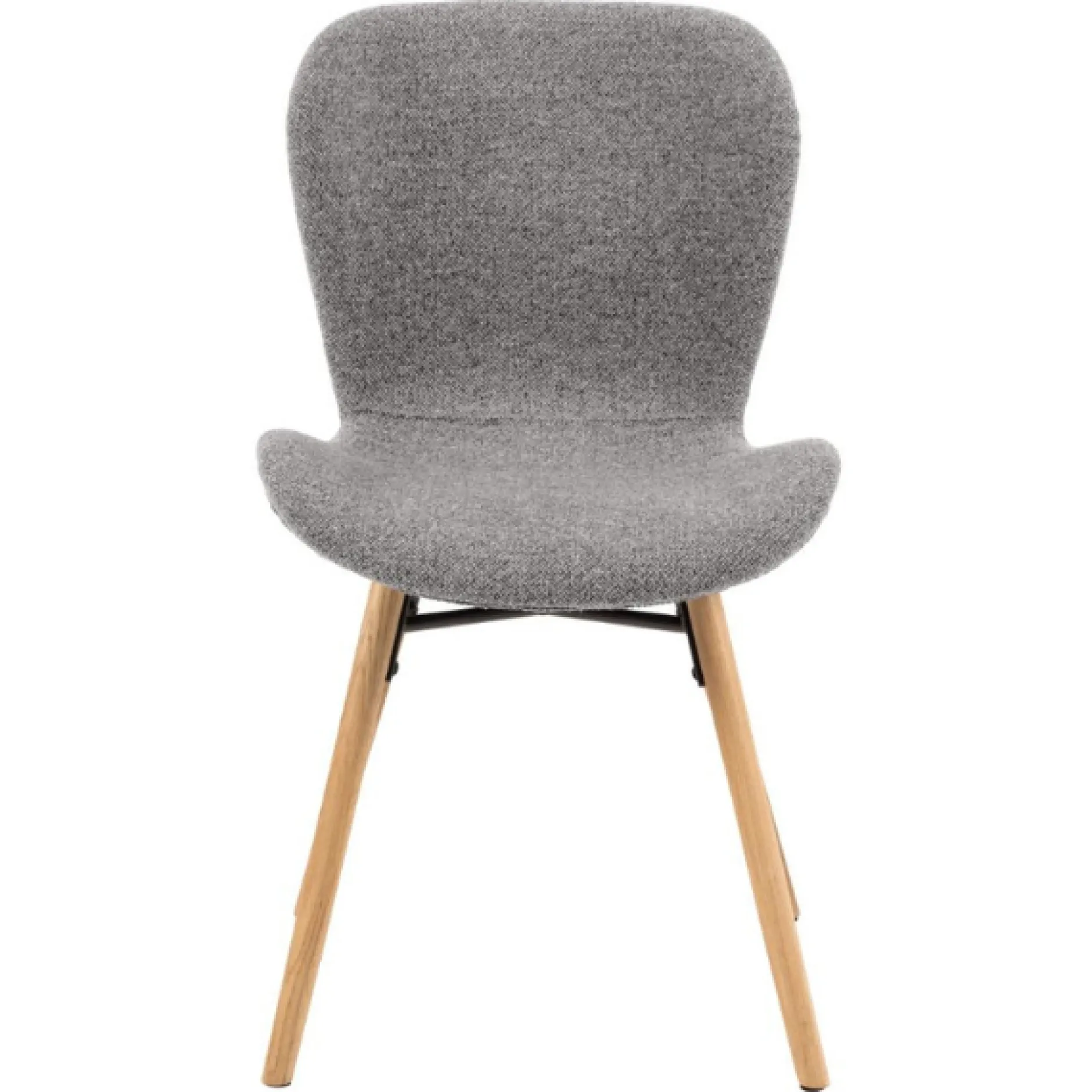 Stuhl aus Stoff Tilda mit schrägen Beinen - grau/gelb