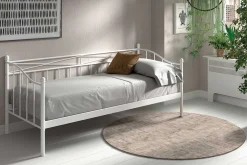 Stuhlbett Pablo 90x200 mit Lattenrost - weiß/metallisch