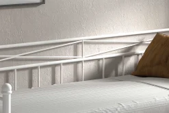 Stuhlbett Pablo 90x200 mit Lattenrost - weiß/metallisch