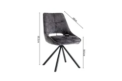 Stuhl Dante | 51 x 60 x 86 cm | Grau