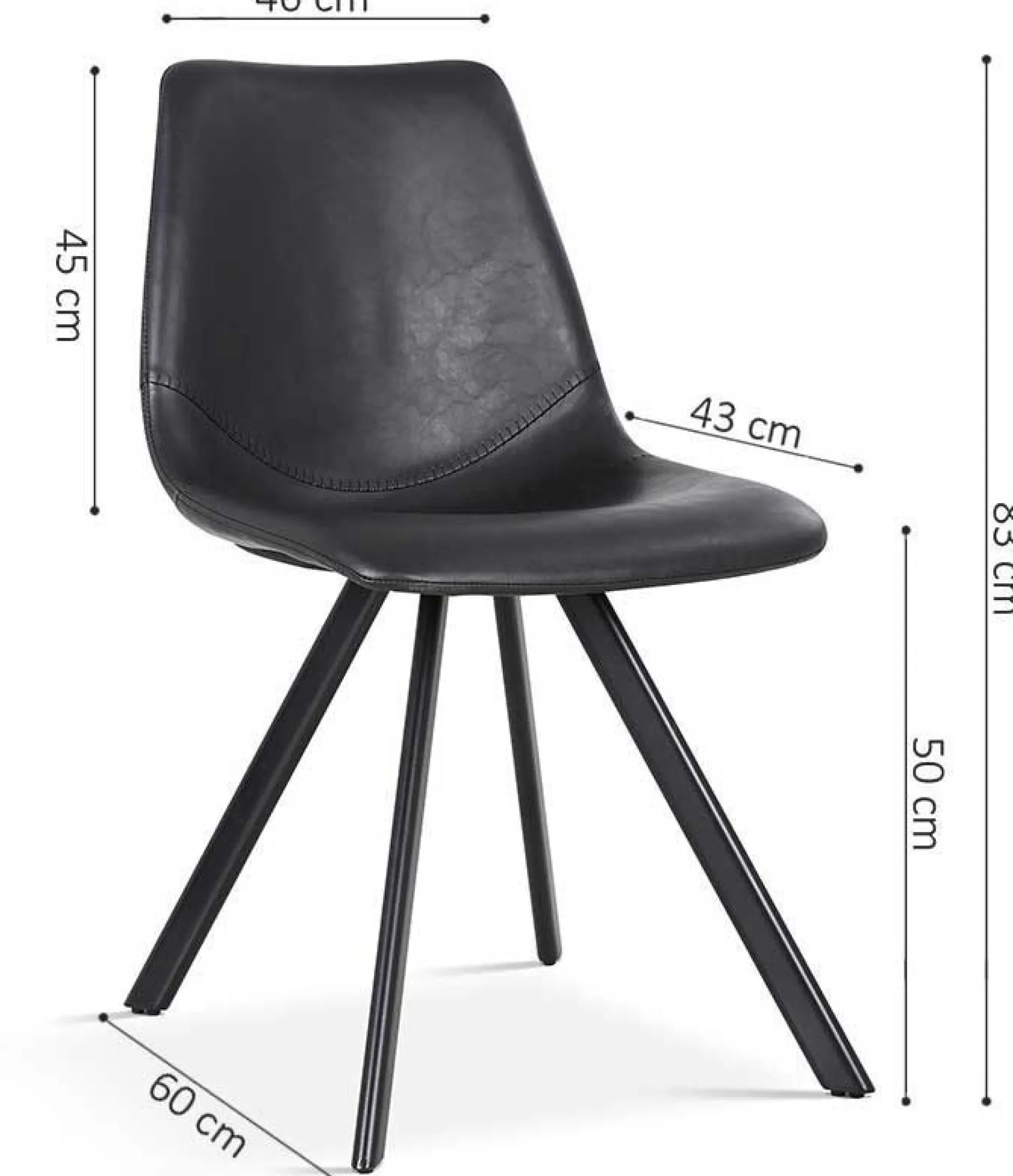 Stuhl Emmy - schwarz