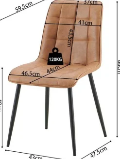 Stuhl Furax | 47 x 60 x 88 cm | Farbe Cognac