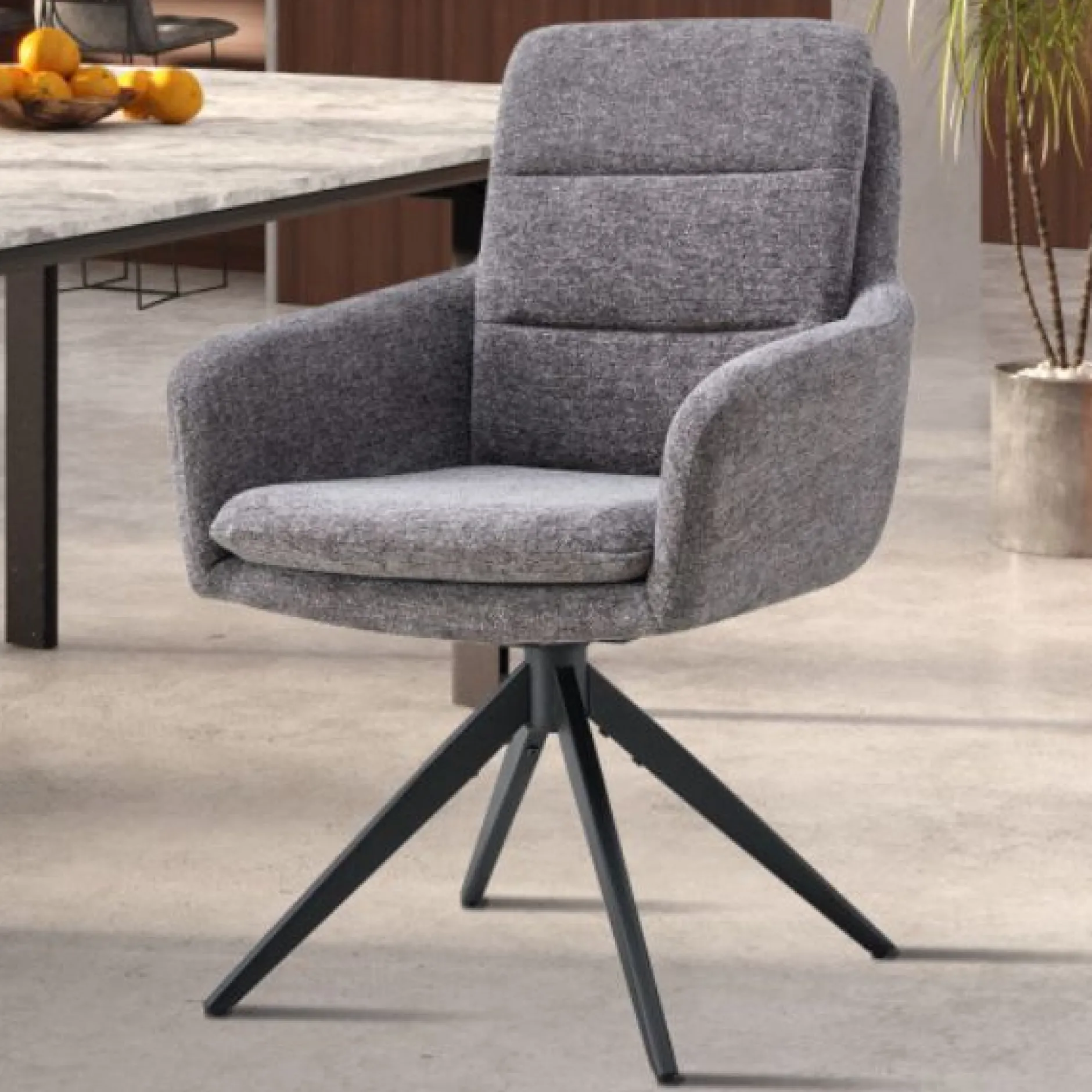 Stuhl Isolde | 59 x 65 x 93 cm | Dunkelgrau