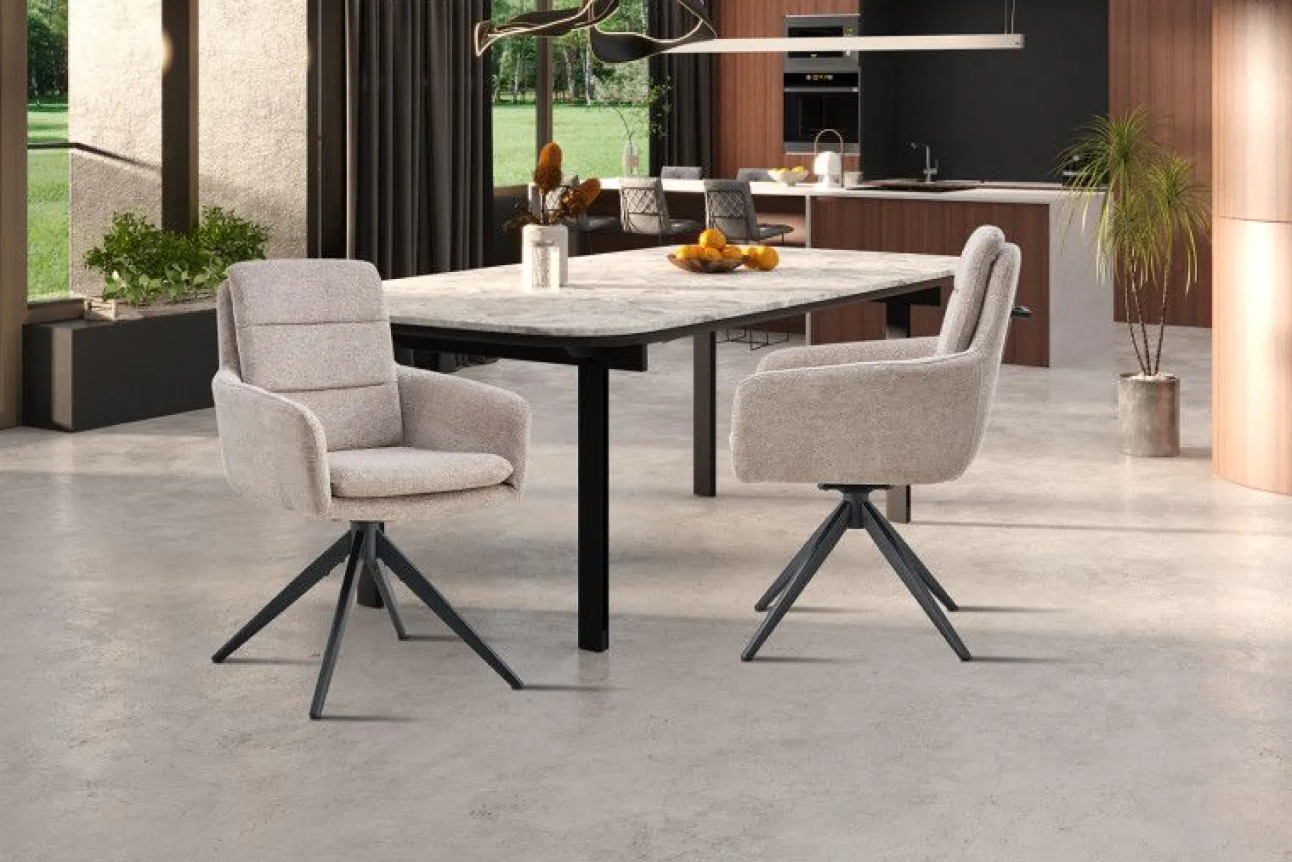 Stuhl Isolde | 59 x 65 x 93 cm | Hellgrau