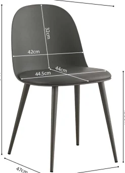 Stuhl Jasmin | 51 x 44 x 81 cm | Grau