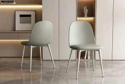Stuhl Jasmin | 51 x 44 x 81 cm | Grau-grün