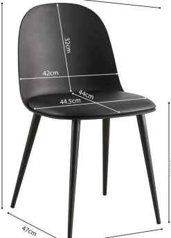 Stuhl Jasmin | 51 x 44 x 81 cm | Schwarz