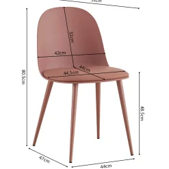 Stuhl Jasmin | 51 x 44 x 81 cm | Terrakotta
