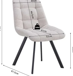 Stuhl Lizzy | 52 x 62 x 89 cm | Beige