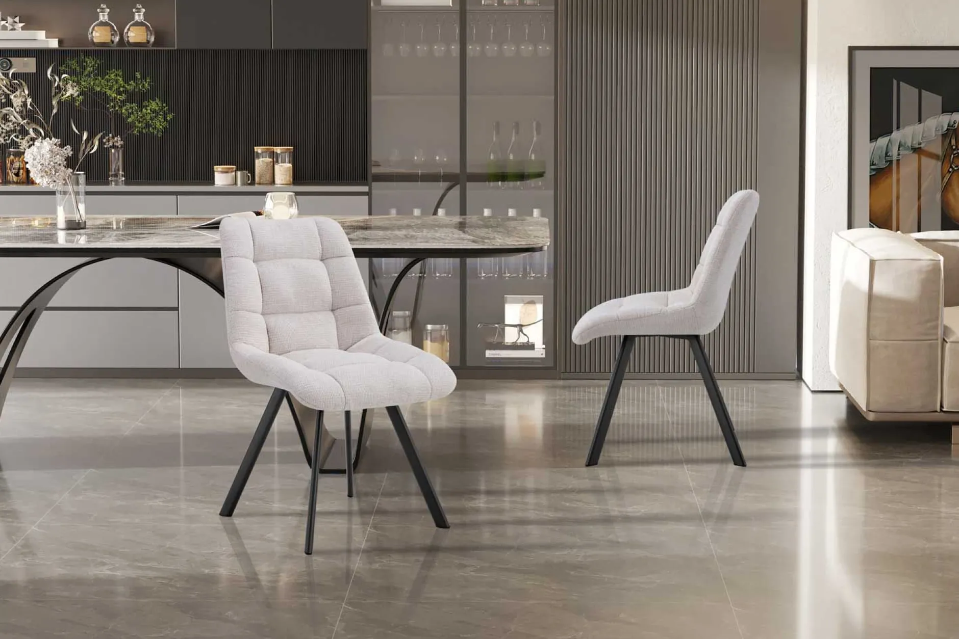Stuhl Lizzy | 52 x 62 x 89 cm | Beige